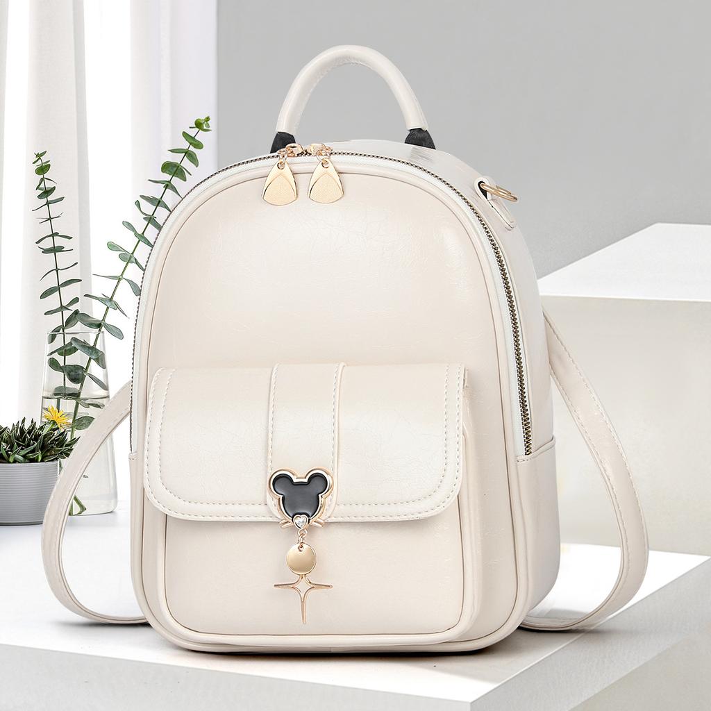 Spring New 2025 Fashion Backpack Simple Shoulder Bag Women's Bag Trend Large Capacity Backpack Women's Bag Women's Bag