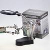 Soldering Iron Station Stand With Welding Magnifying Glass Clip Clamp Third Hand Helping Desktop Magnifier Soldering Repair Tool