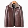 Autumn and Winter Men's Sheepskin Leather Coat Plush Thickened Fur One Men's Coat Business Casual Jacket