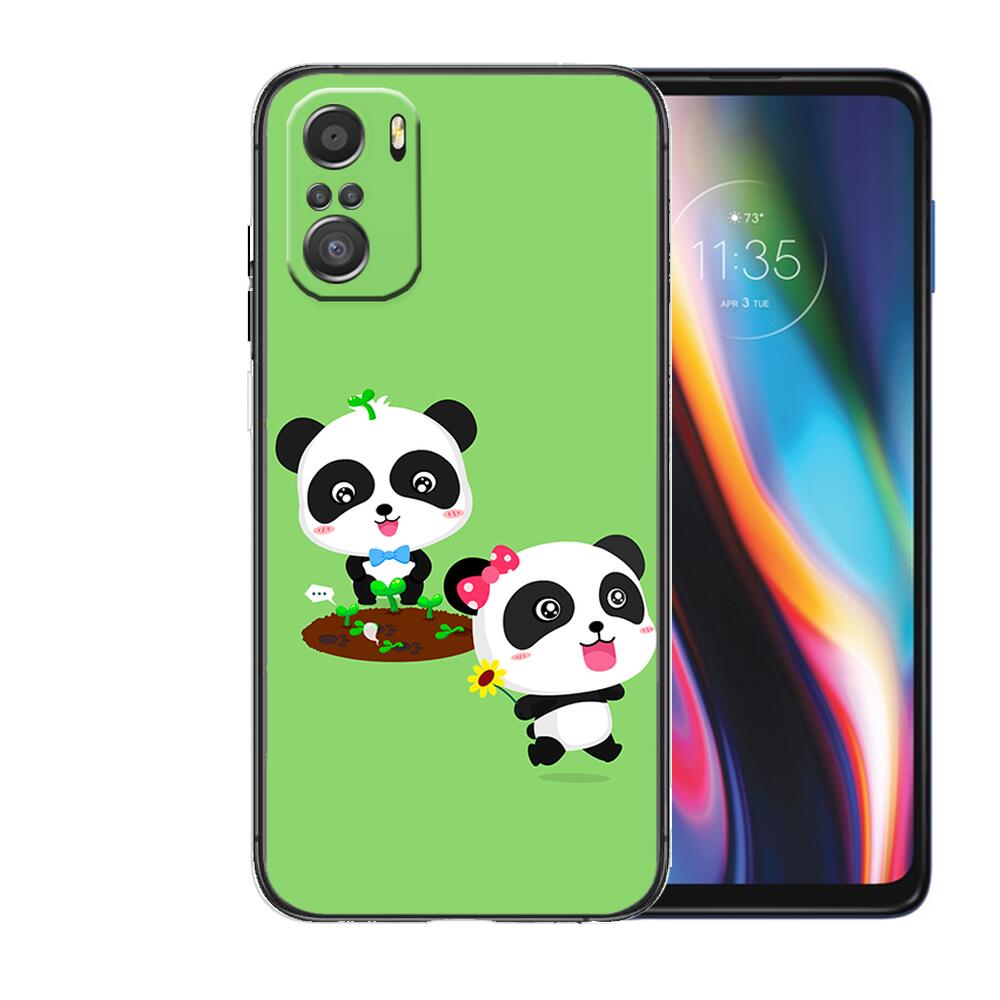 Super Cute Panda Phone Case For Xiaomi Mi 11 Lite Pro Ultra 10s 9 8 MIX 4 FOLD 10T 5g Black Cover Silicone Back Prett