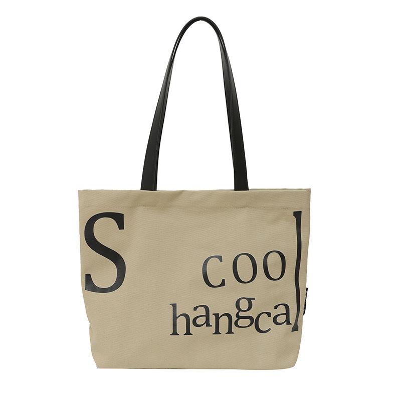 Женская большая вместительная холщовая сумка на плечо, студенческая большая сумка