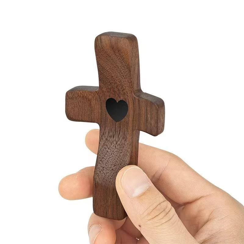 Крест-большой палец из черного ореха – Ручной solid wood Craft для Пасхи, Церкви, Молитвенный кусок для пальцев