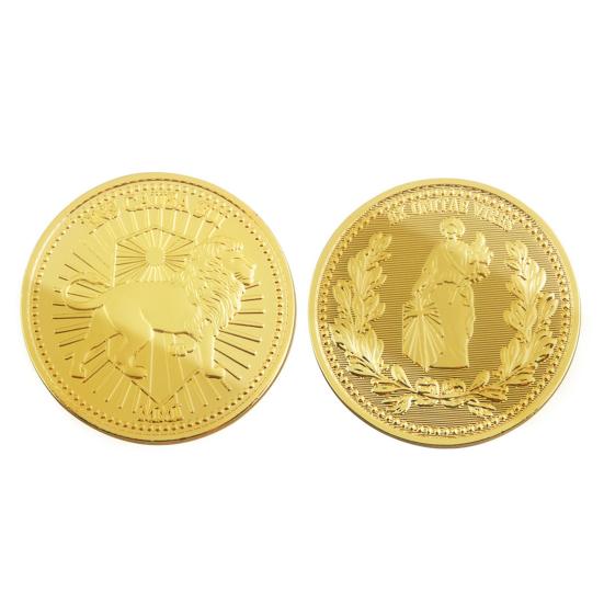 Позолоченная монета, реквизит для фильмов, диаметр 1,6 дюйма, двухсторонняя металлическая монета, коллекционная сувенирная монета с защитной коробкой, подарок для поклонников фильмов