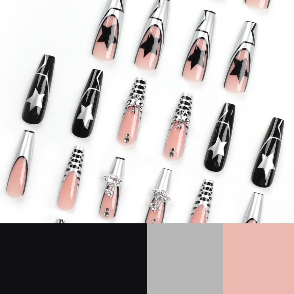 Super Long Ballet Manicure Nail Piece European and American Croxin Cross Nail Manicure Piece Nail Piece Nail Sticker