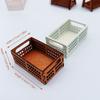 1/12 Dollhouse Mini Storage Baskets Dolls House Food Basket Dollhouse Decor