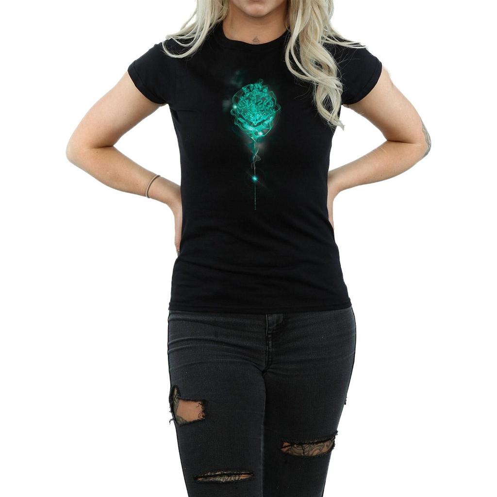 Harry Potter Womens/Ladies Hogwarts Crest Mist Cotton T-Shirt