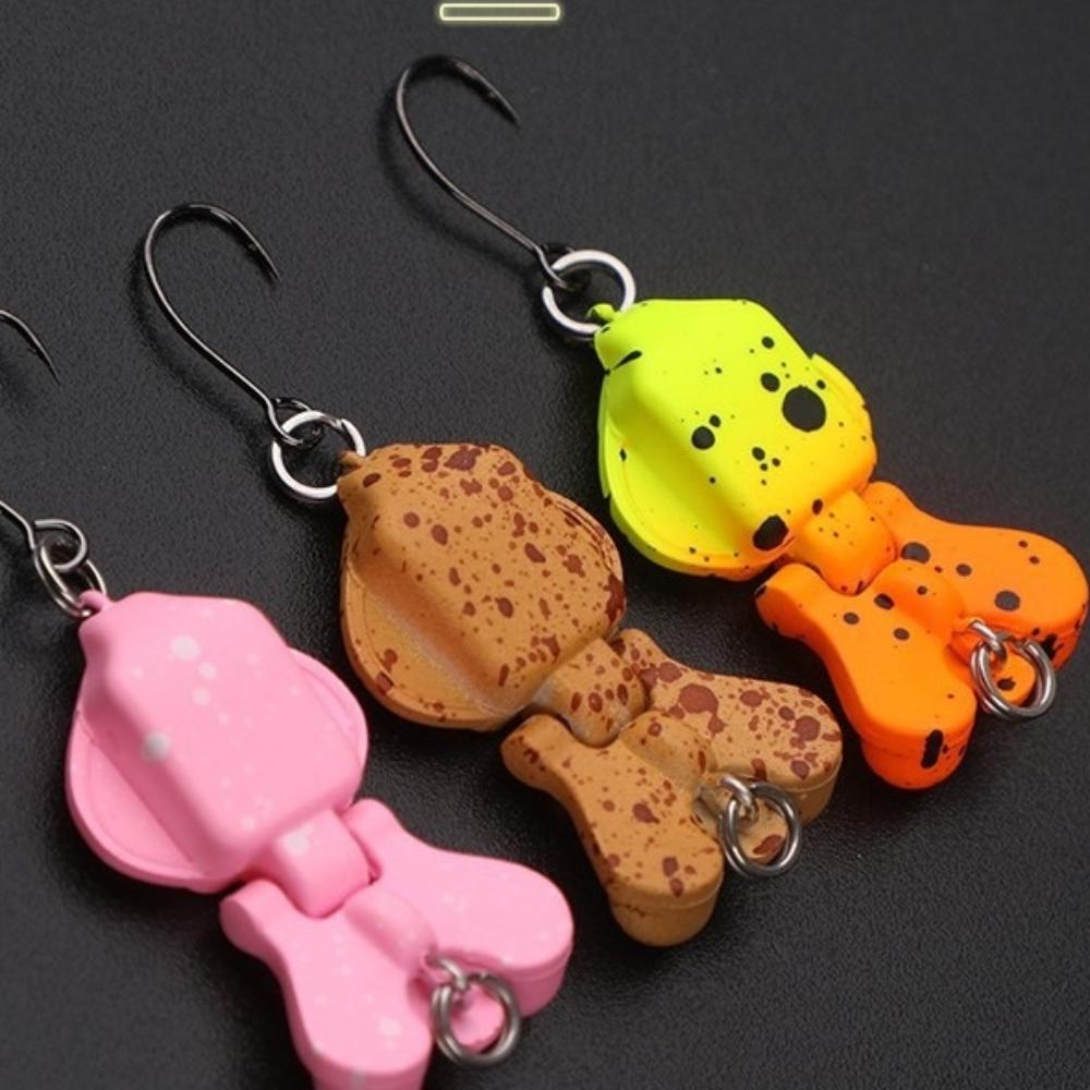 1 шт. Двухсекционная 3D рыболовная приманка 2 г 2,9 см Искусственная приманка Универсальная жесткая приманка для кальмара На открытом воздухе