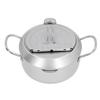 Frying Pot Japanese Style Tempura Fry Pot Double Handles Iron Cooking Pot with Oil Temperature