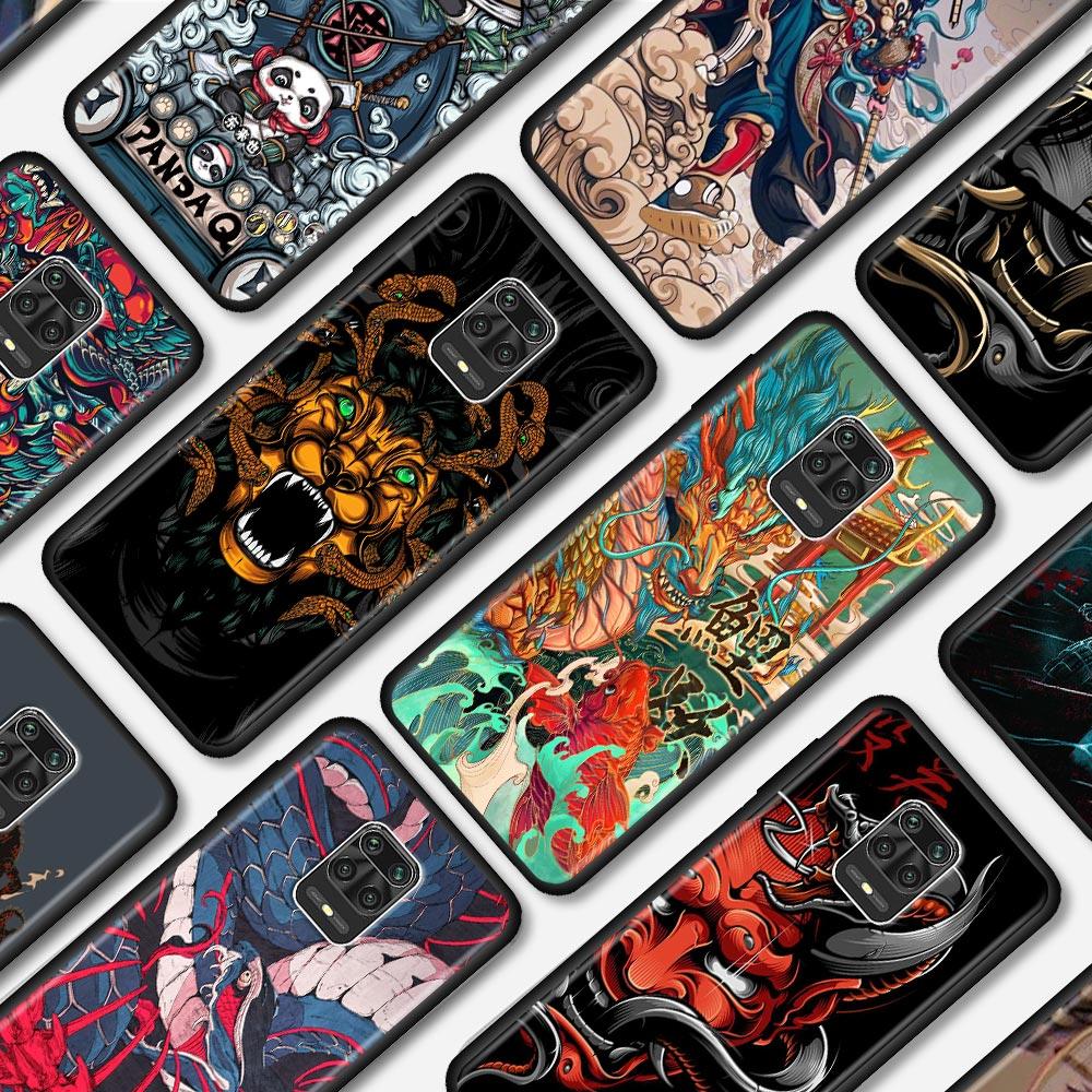 Чехол в японском стиле Art Samurai Couqe для Xiaomi Redmi 9 9C NFC 9T 10 10C 6 7 8 A K40 K50 Pro Plus Soft Shell Cover Cases Fundas