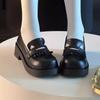 2025 New Japanese Jk Uniform High-heeled Mary Jane Small Leather Shoes Women's British Style Spring Platform Heightened Loafers