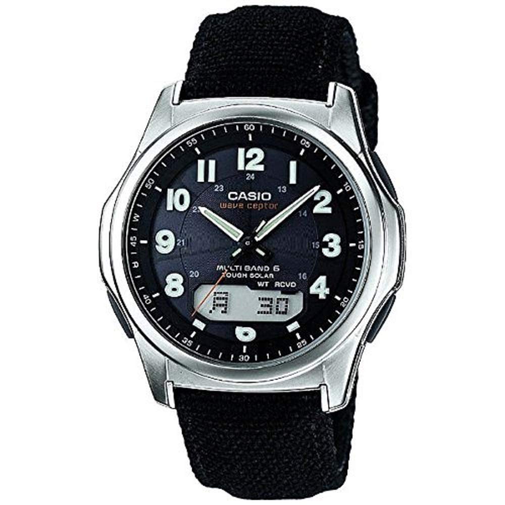 Casio Мужские радиоуправляемые часы Wave Ceptor на солнечных батареях WVA-M630B-1AJF черного цвета — официальная модель для внутреннего рынка