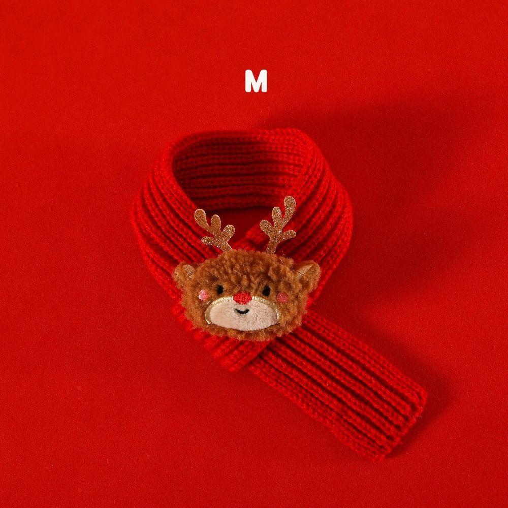 Pet Christmas Scarf Cat Dog New Year Warm Scarf Pet Winter Knitted Scarf Cat Collar Puppy Accessories