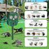 Ultrasonic Animal Repeller,Motion Detection LED Flash Light,Solar Animal Repellent for Dog Fox Rabbit Raccoon Squirrel