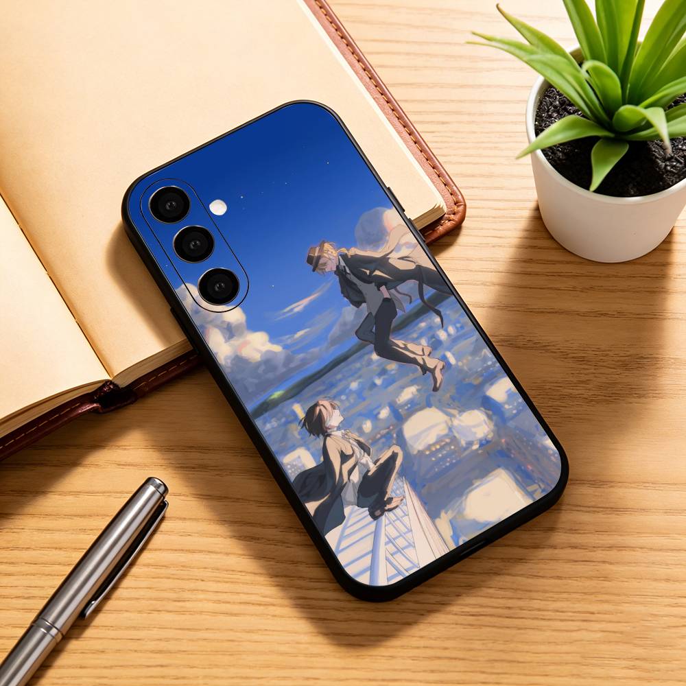 BSD D-Дадзай Осаму Чехол для телефона Черный Силиконовый Мягкий Для Samsung Galaxy A73,A72,A71,A70,A53,A52,A51