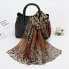 Leopard Print Scarf Chiffon Long Women's Scarf Versatile Decoration Neck Protection Scarf Gift