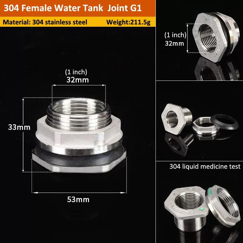 1/2” 3/4” 1” 1-1/4” 2" BSP Наружная резьба Нержавеющая сталь 304 Трубный одинарный свободно вращающийся фитинг с гайкой Соединитель для бака для воды