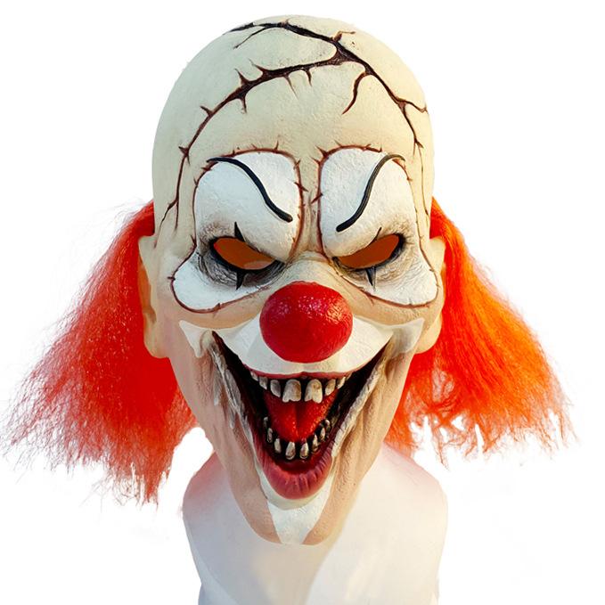 New latex clown mask Halloween headgear escape room costume prop