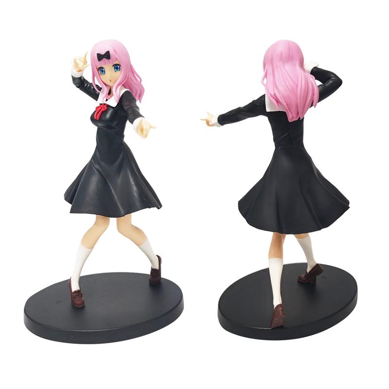 18cm Fujiwara Chika Anime Figure Love is War Shinomiya Kaguya Acction Figures Kawaii Girl Figurine PVC Collection Model Doll