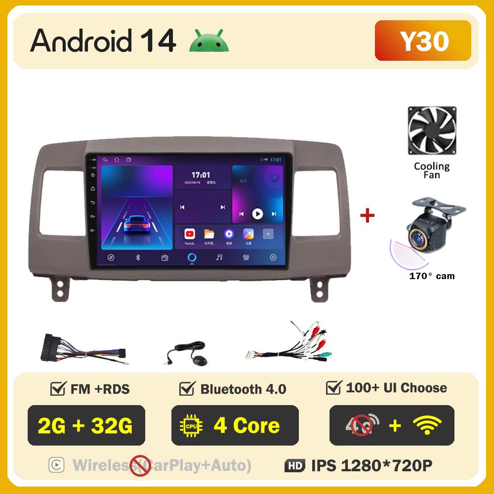 Android 14 для Toyota Mark II 9 X110 2000-2007 автомобильный мультимедийный видеоплеер стерео головное устройство автомагнитола сенсорный экран GPS 5G Wifi