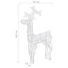 VidaXL Christmas Decoration Reindeer 90 LED Christmas Ornament Luminous Reindeer Illuminated Reindeer Garden Terrace Outdoor House 289961