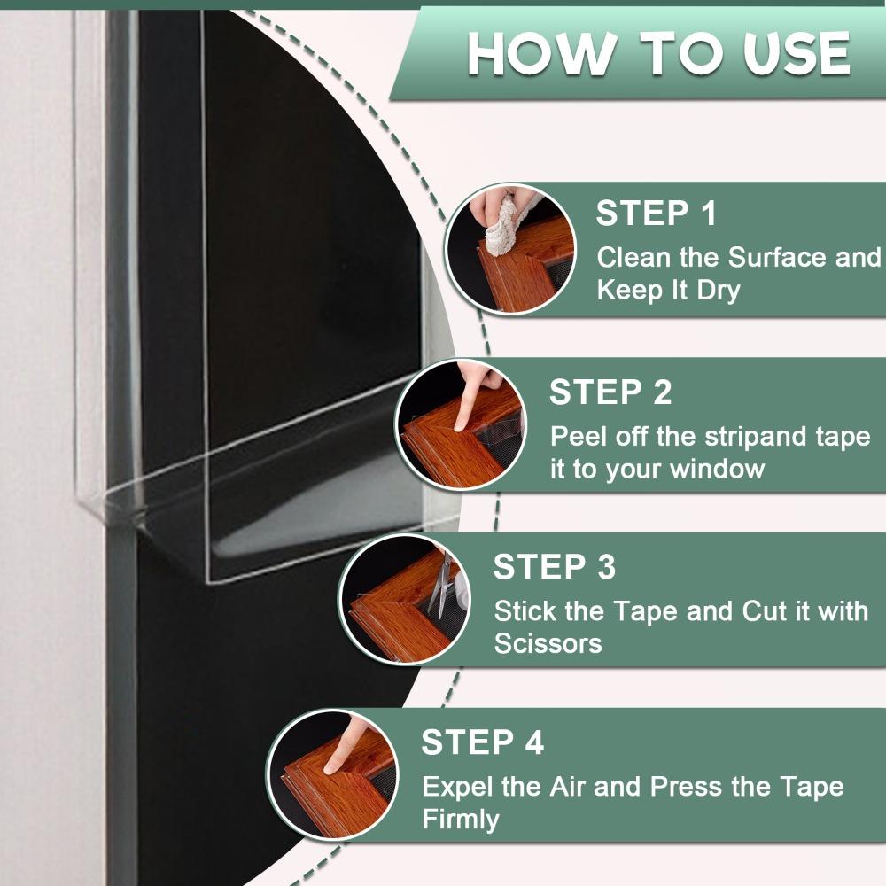 Nano Single-sided Tape Windproof Tape For Doors And Windows, Gap Sealing Strip, Strong Traceless Windshielding Tape