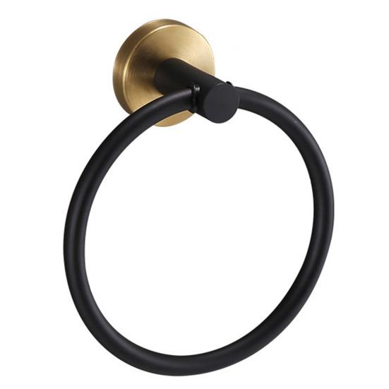 Кольцо для полотенец на присоске, настенный металлический держатель, однотонный, простой в установке