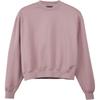 Solid Color Round Neck Drop Shoulder Loose Long Sleeve Sweatshirt Women Sweatshirt Light-Purple JD9814