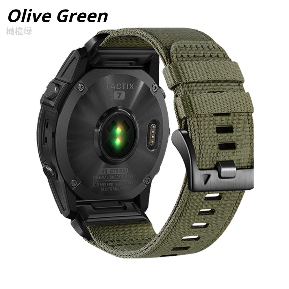 Нейлоновый ремешок QuickFit 22 мм/26 мм для Garmin Fenix 8 Pro 8 7X 7 Pro/Tactix 8/Instinct 3 2X/Forerunner 970 965 955/Descent G2/Enduro 3