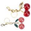 Брелок-подвеска для сумки в виде блестящей вишни, стильный женский, милый, для кошельков, сумок, автомобильный брелок