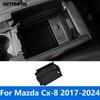 Для Mazda Cx-8 Cx8 2017- 2024 Органайзер-лоток для хранения в подлокотнике центральной консоли Держатель Контейнер Ящик