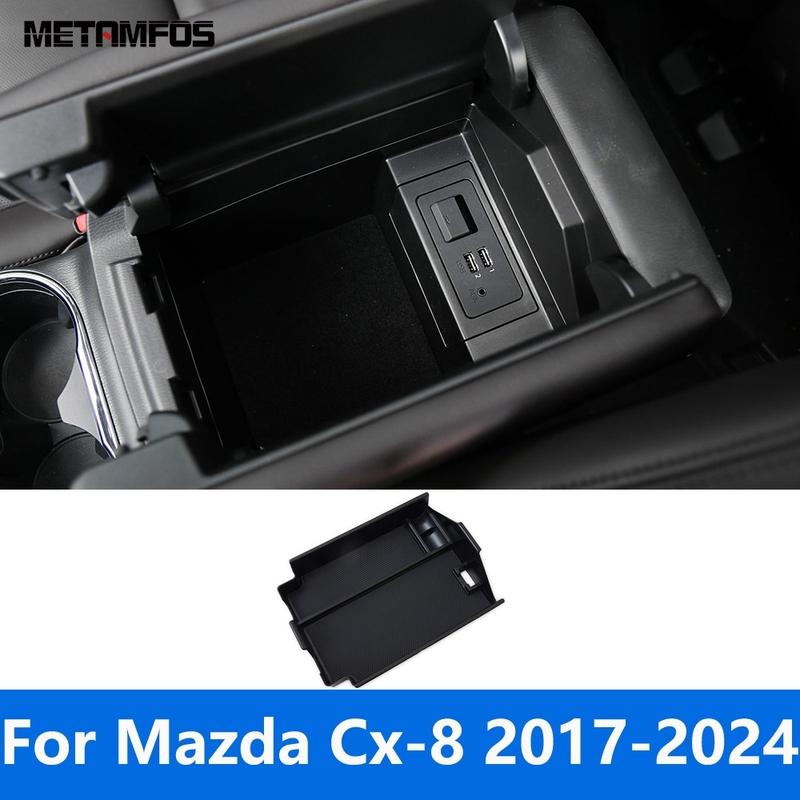 Для Mazda Cx-8 Cx8 2017- 2024 Органайзер-лоток для хранения в подлокотнике центральной консоли Держатель Контейнер Ящик