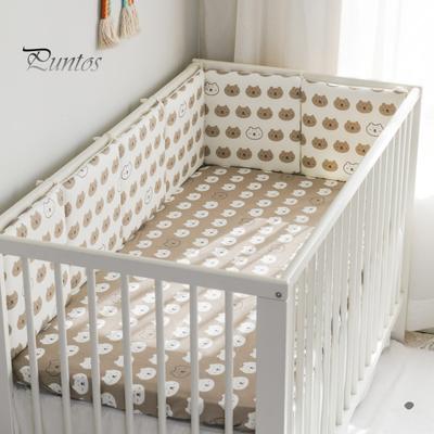 6 шт. противоударный дышащий мягкий чехол для детской кроватки, бампер для детской кроватки, регулируемая моющаяся мягкая подкладка для боковин