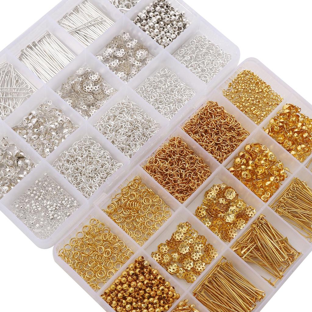 1260Pcs/Box Metal Lobster Clasps Jump Ring Chain Fitting Material Set For DIY Accessories Bracelets Necklaces Jewelry Making