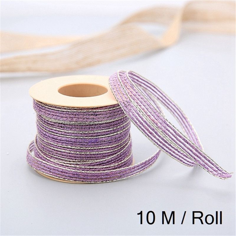 Decoration Knit Ribbon Lace Fish Silk Linen Multicolor Hemp Rope 10M Bowknot