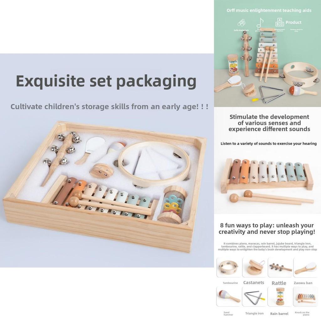 Деревянный глокеншпиль маракасы треугольник музыкальное просвещение детская головоломка игрушка для деревянной рамы и развития навыков работы руками