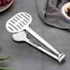 Stainless Steel Silver Hollow Food Tongs Non-Stick Serving Tong Barbecue Bread Clip Kitchen Drain Oil Clamp Cooking Accessories
