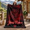 Cesta flamengo Custom Name Flannel Blanket Personalized Soft Warm Plush Throw Blanket Customized Gift for Family Friends