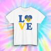 Ukraine Love Shirt Patriotic Support Ukrainian Heart Flag Tee S-5XL