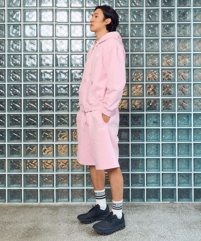 Eeut Eeut Basic Washed Sweat Zip-Up / Light Pink