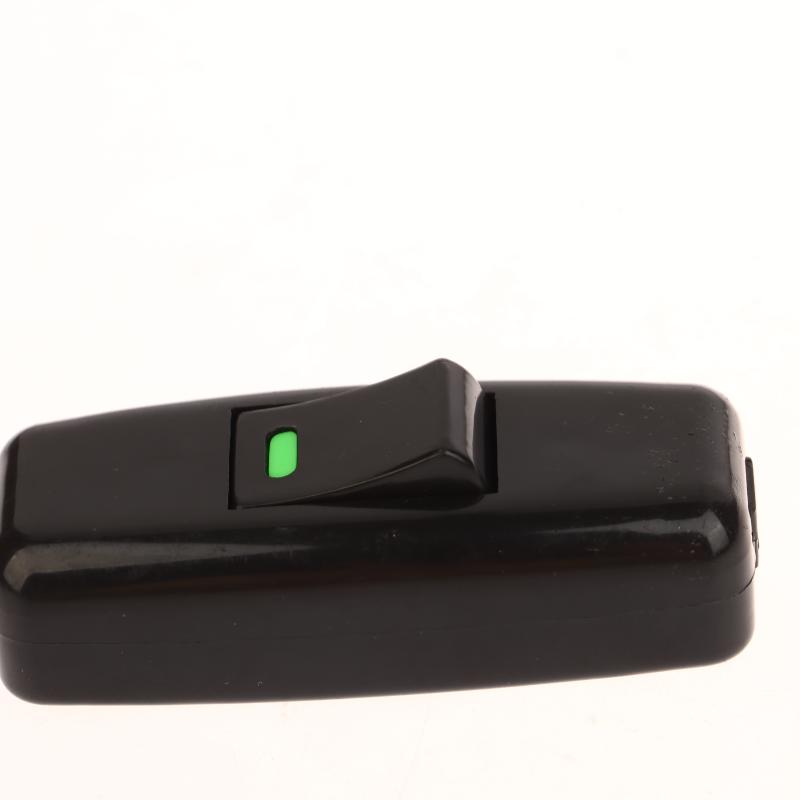 1/5 шт. Классические черные встроенные выключатели для настольной лампы Вкл/Выкл Домашний свет Выключатель в форме лодки Провода Кабельные выключатели Электрические аксессуары