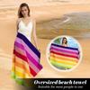90*170 Cm Oversized Rainbow Stripe Beach Towel - Soft, Absorbent, Versatile Towel with A Strong Wrap for The Beach and Pool - Tropical Style