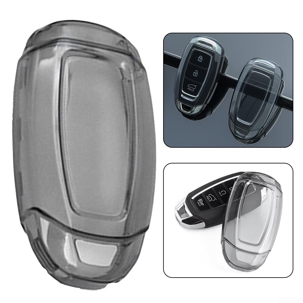 Black Transparent Key Fob Elantra Palisade TPU Soft Adhesive