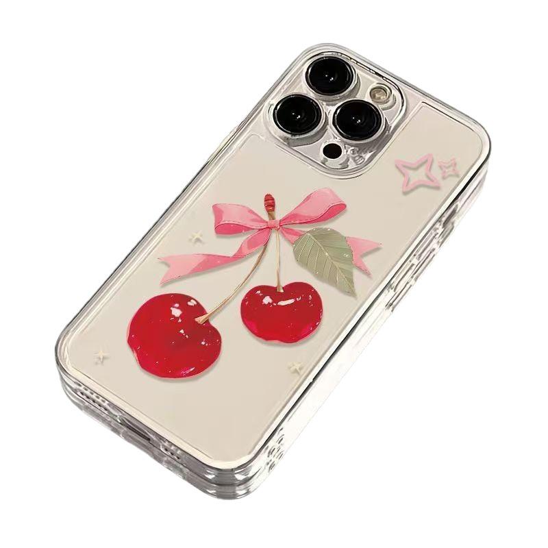 Милый чехол-накладка «Вишенки» для iPhone 17 Pro Max/16/15 Pro/17 Air/13