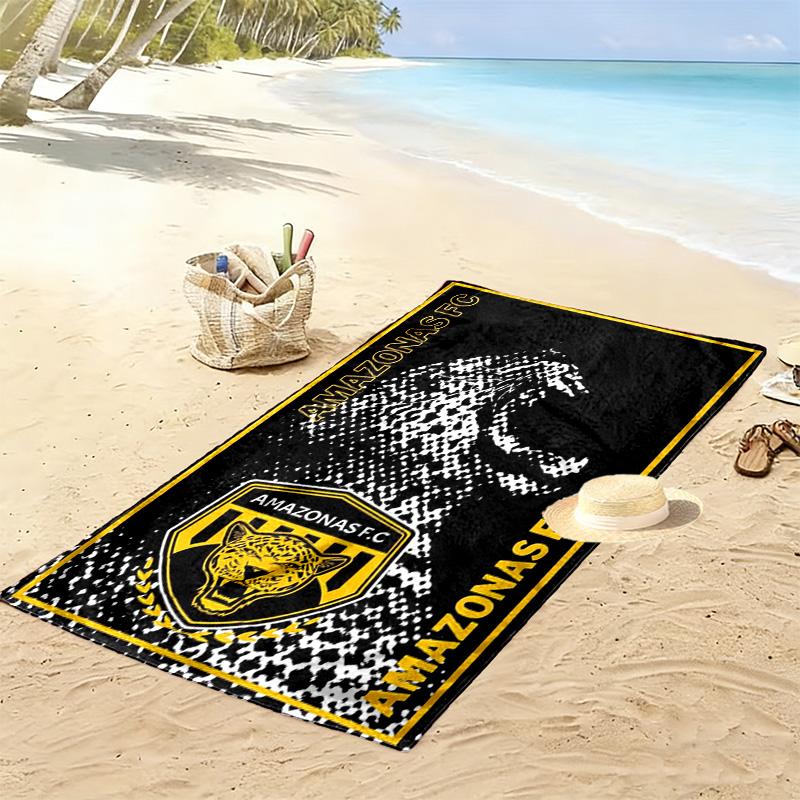 AMAZONAS FC Logo Print Beach Towel, Large Soft Quick Dry Towel for Beach Camping Swimming