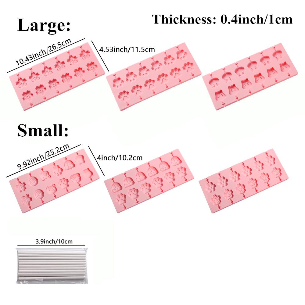 Biscuit Animals Shapes Mold Cake Baking Jelly and Candy Silicone Lollipop Molds Flower Shapes Mould