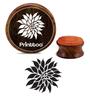 Printtoo Craft Textile Round Stamp Floral Pattern Wooden Rubber Scrap-booking Stamps-2