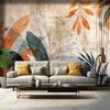 3d Photo Mural Hand-Painted Plant Leaves Pattern Wall Mural Bedrom Living Room Backdrop Modern Wallpaper