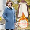 Women's Lamb Wool Winter Coat: Stylish, Warm Hooded Jacket for Middle-aged & Elderly