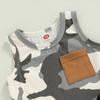 Toddler Boys Summer Outfit Sets Sleeveless O Neck Camouflage Vest + Black Drawstring Shorts