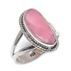 Natural Rhodochrosite Gemstone 925 Solid Sterling Silver Jewelry Ring S.6 Z1i73